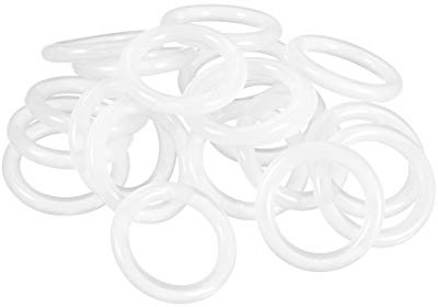 sourcing map 20St Silikon O-Ring VMQ Versiegelung Dichtring 22mm AD 16mm ID 3mm Breite Weiß