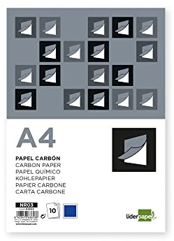 Liderpapel Papier carbone bleu DIN A4 Sac de 10 feuilles