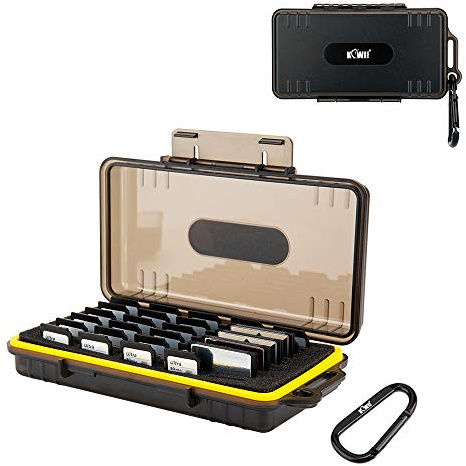 Kiwifotos 45 emplacements pour cartes mémoire 30 cartes SD/NS (Nintendo Switch) / PSV/CFexpress Type A + 15 cartes CF/XQD/CFexpress Type B, résistant à l'eau et anti-choc