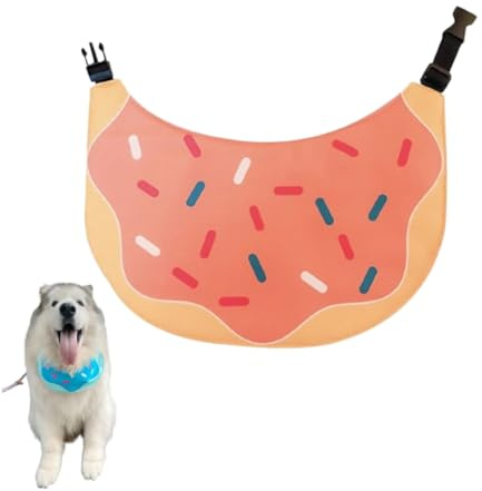 Chien Mignon Bandana Cartoon Donuts Pet Dog Cat Bib Bandana Imperméable Foulard Pet Bavoir pour Moyenne À Chiens De Grande Taille Réglable Pet Bandana Golden Retriever Alaska Samoyède