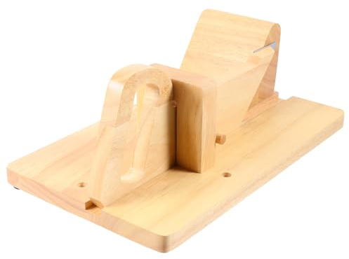 HEMOTON 1Pc ham Cut Manual Sausage Cutter Sausage Cutter Slicer Ground Italian Sausage Guillotine Salami Slicer Meat Grilling Cheese Household Sausage Dicer hot Dog Steel Wooden