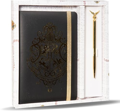 Harry Potter Notizbuch mit Stift – Geheimes Tagebuch mit Schnatz-Stift, Geschenk für Mädchen & Kinder – Schreibset für Fans & Sammler – Fanartikel für Schule & Freizeit
