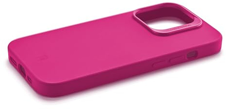 cellularline - Sensation+ per iPhone 15 Pro Max - Custodia Rigida in Silicone con Finitura Morbida Senza Effetto Grip - Bordi, Tasti, Fotocamera e Connettori Protetti - Rosa