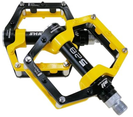 Mountainbikepedaler, cykelpedaler av aluminiumlegering, 9/16” halkfria pedaler med förseglat lager, lättviktspedalplattform för landsvägscykling för mountainbike BMX MTB-cykel