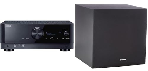 Yamaha RX-V6A Sintoamplificatore AV - Con 7.2 Canali, Dolby Atmos Height Virtualizer & NSP41 - Set di Altoparlanti Homecinema 5.1, Colore: Nero
