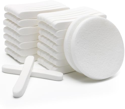 84 Pcs Facial Sponge Compressed, Luxiv Face Cleansing Sponges for Estheticians Compressed Makeup Sponge Round Wash Face Sponges for Women Compress Exfoliating Removal (White)