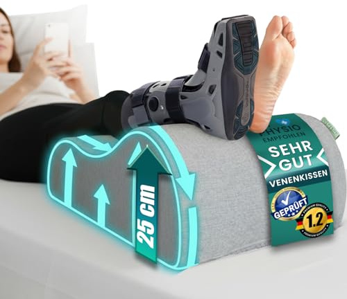 DYNMC you Cuscino Gambe per gambe pesanti stanche & recupero post-operatorio – Cuscino Venoso Elevazione gambe gonfie & supporto ginocchio – Cuscino Letto Divano – OEKO-TEX – Taglie dalla S alla XL