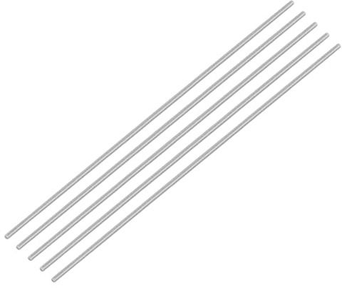 QUARKZMAN 5 st hel gängad stång, M4 x 300 mm rostfritt stål 304 dubbar stång höger gänga M4-0,7 brösttråd för montering av möbler maskiner