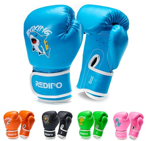 Redipo Kids Boxing Gloves, Youth Boxing Training Gloves for Kids 3-9 Year Boys and Girls, 4&6OZ Fighting Gloves, Punching Bag Kickboxing Thai Mitts MMA Training Sparring Gloves