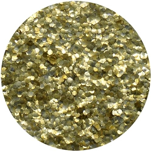 Eulenspiegel 907481 - Bio Glitter Gold, grob, 6 g, biologisch abbaubar, Glitzer für Gesicht & Körper