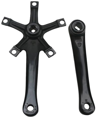 HWEVDHJ Kurbelgarnitur Fahrrad 165 Mm 1 Paar BCD 130 Mm Vierkantkegel-Fahrradkurbelarme Linke Und Rechte Kurbelarme Für Rennrad, Faltrad(Black)