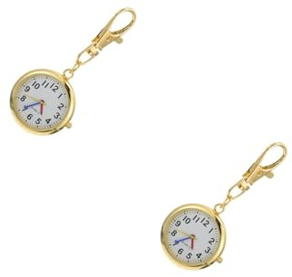 LIFKOME 2stücke Große Zahlen Taschenuhr Für Junge Mädchen Und Senioren Modische Tragbare Uhr Für Schule Schlüsselanhänger Einfache Ablesbarkeit Für Prüfungen Und Alltag