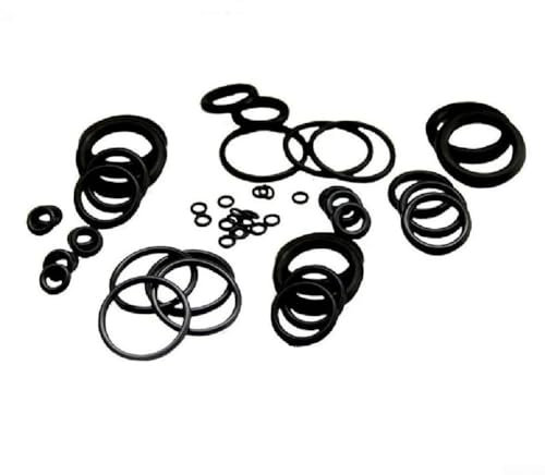 O-Ringe in Großpackung mit NBR-Dichtringen, insgesamt 100 Stück mit Standardgröße Außendurchmesser 3 2 mm, Schnur 1 mm (52 x 1 mm)