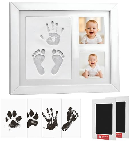 Gipsavtryck för bebisar handavtryck och fotavtryck, fotavtryck, baby, lera, handavtryck, minnesram, avtrycksset baby, fotavtrycksset, tassavtrycksset, personliga gåvor, baby för nya mamma