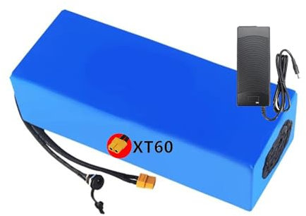 Batería de Bicicleta eléctrica de 36V 50Ah Batería de Litio de 36V 50 AH 10S3P para Bicicleta eléctrica con Cargador Batería de Litio de 36 V 50 AH para Motores de 300W-1000W XT60 Plug,36V 50Ah