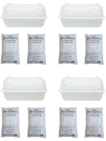 1-12 Boxen XL Luftentfeuchter Sets mit 2x1000g Granulat Raumentfeuchter (4x Box plus 8x 1000g Granulat)