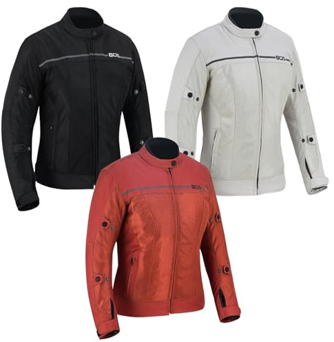 WMW WALI MOTO WEAR Motorradjacke Damen mit Protektoren,Textiljacke mit Mesh & Reflektoren,Damen Motorrad Jacke,Mit protektoren,Belüftet Jacke (DE/NL/SE/PL, Alphanumerisch, M, Regular, Regular, BLACK)