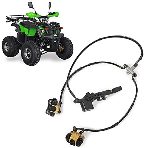 CHICIRIS Juego de Frenos de Disco Hidráulico, Frenos de Disco Hidráulico Conjunto Fácil de Instalación de Metal para la Paz 110 125 ATV