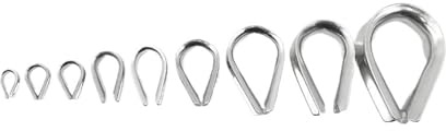 Guardacabos de acero inoxidable, 10 unidades, 2 mm, 3, 4, 5, 6, 8 y 304 for cables alambre (10 mm)(2mm)