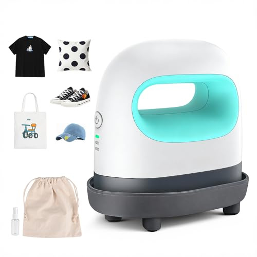 Comius Sharp Mini Prensa de Calor con 3 Niveles, Impresora de Transferencia de Calor, Base De Seguridad Aislada, Plancha Pequeña Y Portátil para Ropa, Zapatos, Sombreros (Verde)