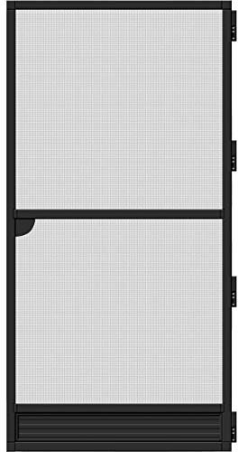 Schellenberg 70063 Fliegengitter Balkontür, Insektenschutz Tür Premium, Aluminium Rahmen, Fiberglas-Gewebe, 120 x 240 cm, Anthrazit