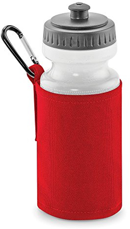 Quadra Water Bottle And Fabric Sleeve Holder (One Size) (Classic Red)