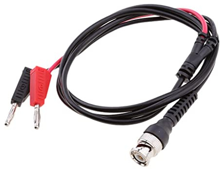 Sharplace bnc for male to 4mm Banana Plug With Socket Oscilloscope Test Lead Cable 3.5ft(bnc for male to Banana Plug)