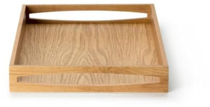 Continenta 4140 Oak Wood Tablett aus Eichenholz, Holz, Hellbraun ‎49 x 35 x 6 cm