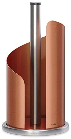 stardis Design Küchenrollenhalter Edelstahl matt H 30 Ø15 cm Rollenhalter Papierrollenhalter für Küchenrolle Halter stehend fingerprintproof Kupfer Matt
