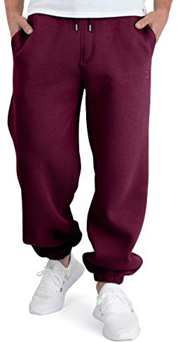 BACKSPIN Sportkläder – joggingbyxor basic, Vinröd, XL