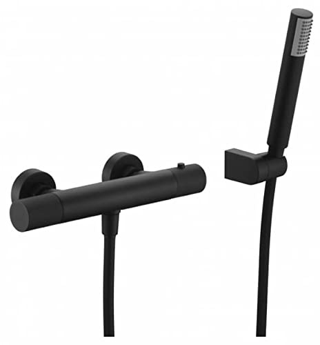 Grifo de bañera y ducha negro termostático Line Imex BTD038-5NG
