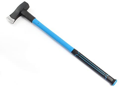 Wiltec Ascia da spacco 2700g, lama acciaio al carbonio, manico in fibra di vetro 910mm Mazza spaccalegna
