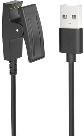 Bicmice 1M ladekabel Kompatibel mit Garmin forerunner 235 230 35 35J 630 645 Music 735XT/Lily/Approach G10 S20/Vivomove HR/ForeAthlete 35J Smartwatch Ladegerät,USB Ladestation Kabel für Garmin Uhr