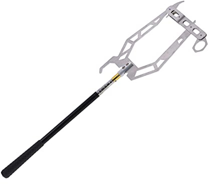 Fockety Boat Hook, U Type Telescopic Boat Threader Dock Hook Mooring Hook Multifunctional Ship Docking Equipment Tool for Home and Outdoor Easy to Use