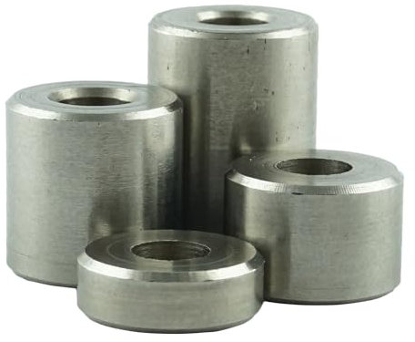 Distanzhülse aus Edelstahl für M6 (10 Stück) - Ø außen: 15 mm; Ø innen: 6,5 mm; Länge: 5 mm - Abstandshalter - Distanzscheibe - VA Abstandshülse - rostfrei