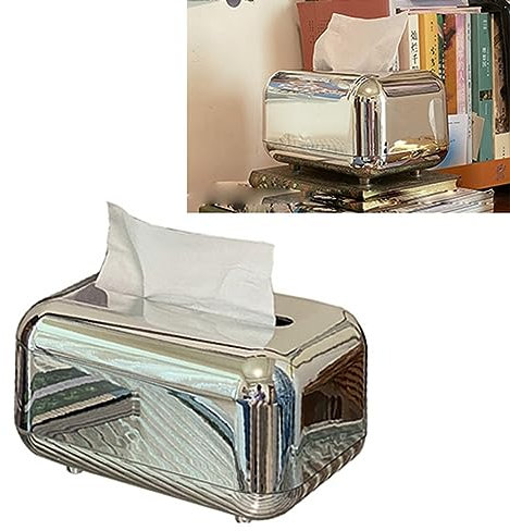Taschentuchbox-Halter, Taschentuchbox-Abdeckung, Rechteckiger Vintage-Serviettenspender, Kosmetiktuch-Organizer mit Großer Kapazität, Multifunktions-Papierbox-Hülle für Zuhause, Hotel, Familie, Büro,