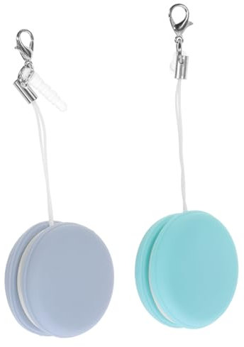 Hemobllo 2 Pcs Portable Phone Screen Cleaner Wipe Pendant Small Cellphone Cleaning Tool Green and Blue for Mobile Phones and Tablets