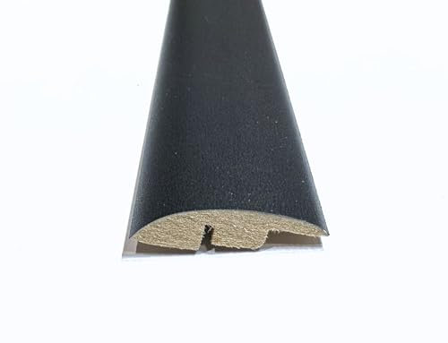 Solid Laminate/Wood Flooring MDF Threshold Strip Ramp Edge Midnight Sky Black Shade (1, Midnight Sky Black, 2.4m)