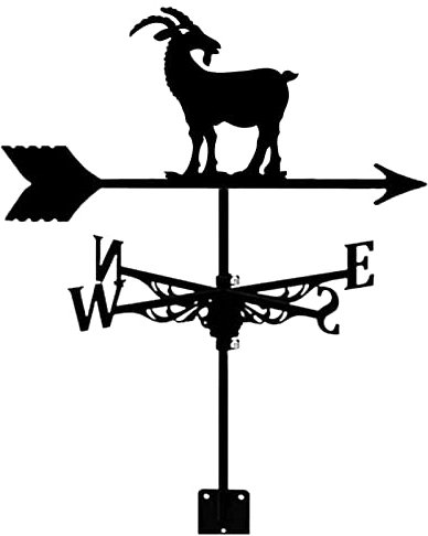 Segnavento Classic Rams Banderuola Banderuola Silhouette Banderuola da giardino in metallo durevole Indicatore di direzione del vento per garage, cupola, fienile, fattoria, decorazione da giardino