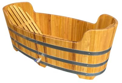Holzbadewanne Romantika - handgefertigte Holzbadewannen für 2 Personen, Indoor & Outdoor, Gartenbadewanne, Holzfass Baron