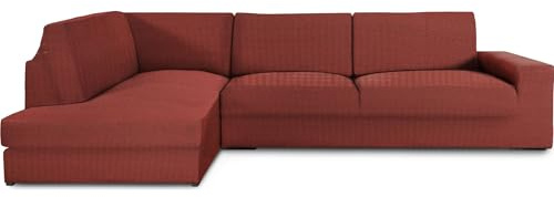 ECOMMERC3 | Copridivano Chaiselongue bracciolo sinistro con schienale super elastico - Copridivano con chaise longue, protezione traspirante, con schiuma e gomma, valida destra o sinistra