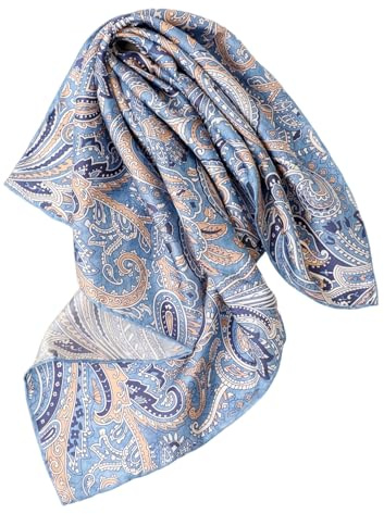 Prettystern Unisex handrolliertes SeidenHalstuch Seide Nickituch Bandana für Damen Herren