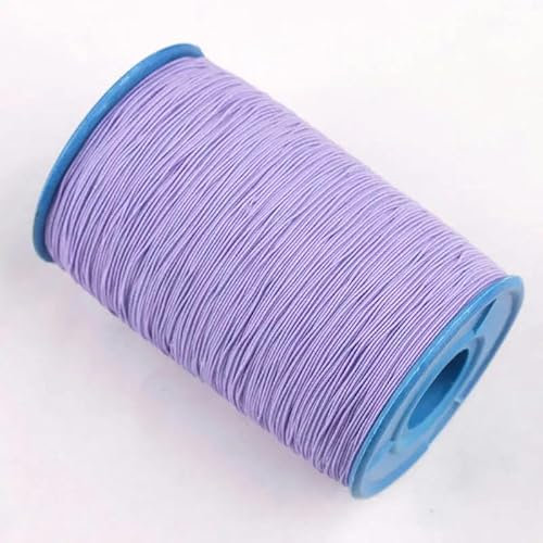 Hilo elástico de color de 500 yardas + 0,5 mm, hilo para máquina de coser, cordón elástico muy fino, banda de goma elástica, rollo de hilo para banda elástica, 14,5 mm, 500 yardas