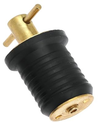 Messing Ablassstopfen mit T-Griff, Marine Boot Stecker für 25MM Loch, Gummi Garboard Drain Wasser Stopfen Lenzstopfen Ablassschraube, Boote Ersatzteil