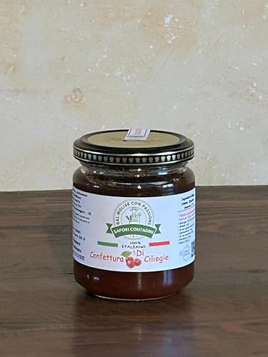 Confettura Prugnolo Selvatico-Melarancia-Prugne-Uva Nera-Ciliege. Prodotto Artigianale del Molise (Ciliegia)