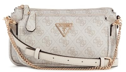 GUESS Noelle Double Pouch Crossbody Bone Logo