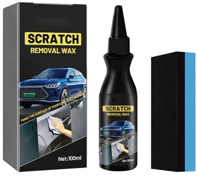 2025 Car Scratch Remover Wax Kit with Sponge & Cloth, Professional Deep Scratch Repair Paste for Car Paint, Removes Swirl Marks Water Spots on All Vehicle Colours