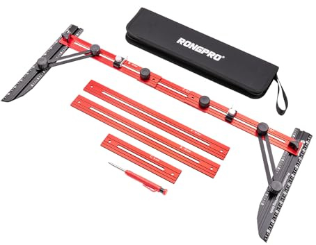 Stair Tread Template Tool - Upgrade Stair Tread Tool Jig, Shelf Layout Tool & Stair Tread Template Tool Jig, Stair Measuring Tool Jig,Stair Scribe Tool for Stair Measurement Tool