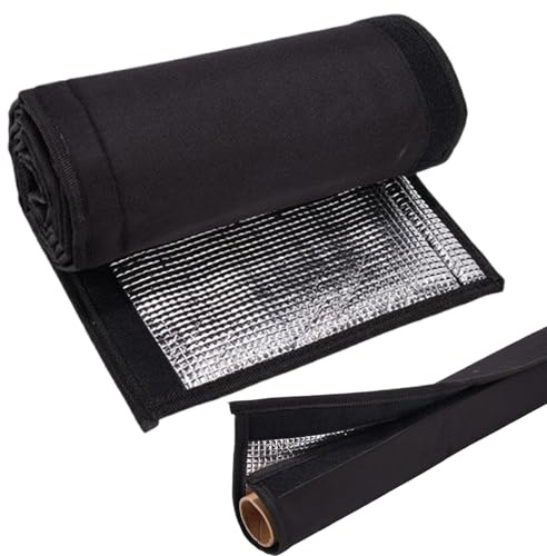 Isolation Pour Tuyaux Avec Enveloppe,Enveloppe De Tuyauterie 3 Couches Résistante Aux UV | Isolation pour Tubes AC en Oxford 600D 183x25 cm | pour Câble Maison Bâtiment Courant d'Air Gouttière