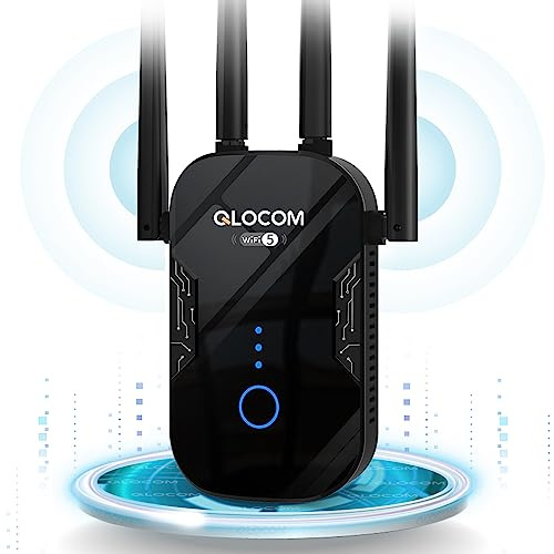 2026 Newest1 WiFi Extender Booster Blazing-Fast 1200Mbps WiFi Booster Range Extender Dual Band 5GHz & 2.4GHz Wireless Signal Booster/Hotspot with 2800 Sq.Ft Wider Coverage, Easy Setup
